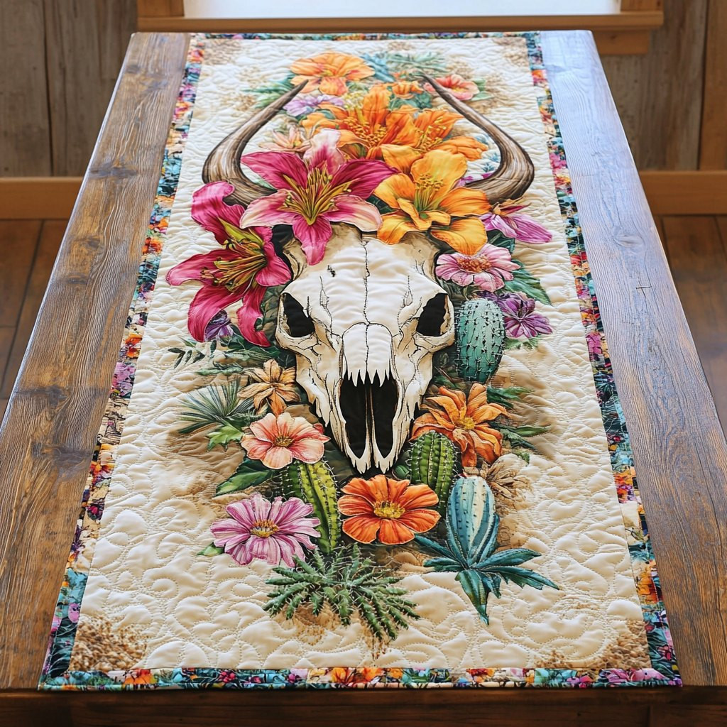 Skull Frontier Table Runner - Made to Order TABLE928