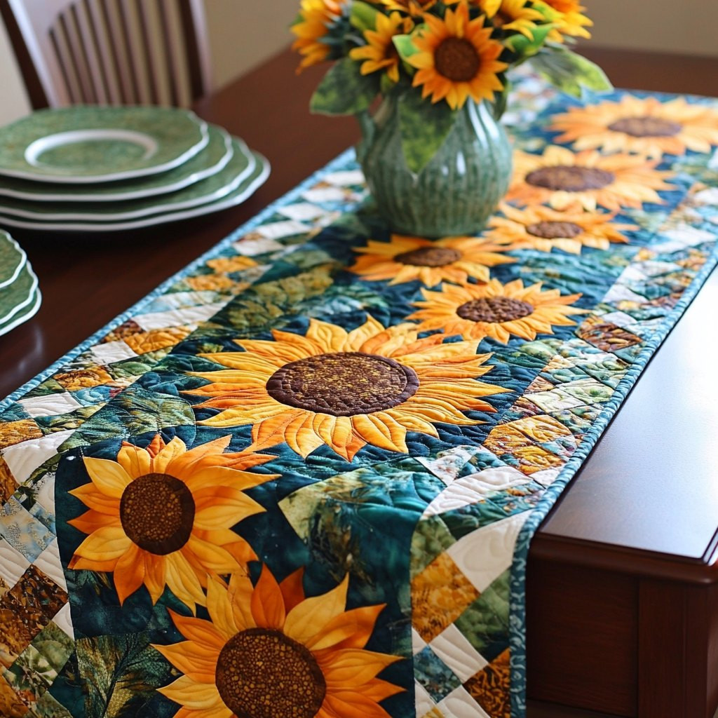 Sunflower Sea Table Runner - Made to Order TABLE928