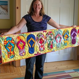 Summer Chill Flip Flop Table Runner - Made to Order TABLE928