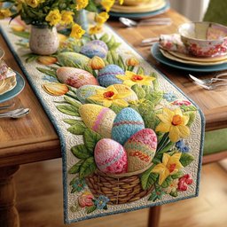 Soft Easter Fields Table Runner - Made to Order TABLE928