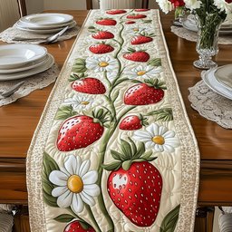 Summer Strawberry Table Runner - Made to Order TABLE928
