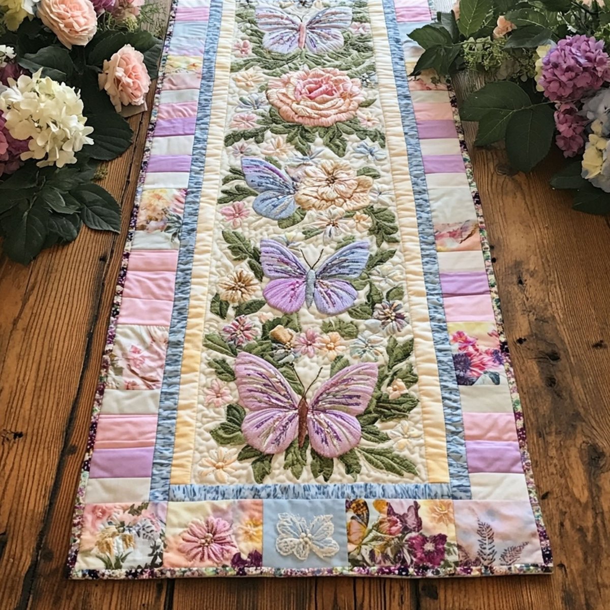 Soft Winged Beauty Table Runner - Made to Order TABLE928