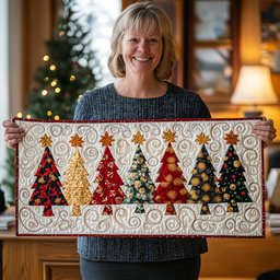 Sparkling Tree Lane Table Runner - Made to Order TABLE928
