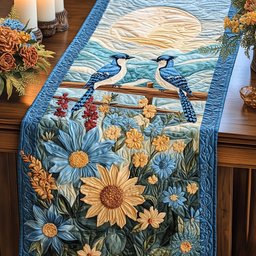 Sky Feather Table Runner - Made to Order TABLE928