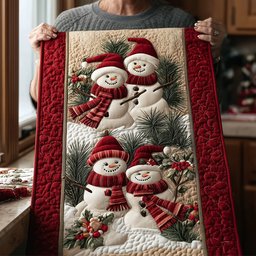 Snowy Couple Moments Table Runner - Made to Order TABLE928