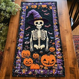 Spooky Skeleton Halloween Table Runner - Made to Order TABLE928