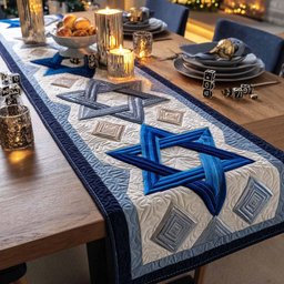 Star of David Elegance Table Runner - Made to Order TABLE928