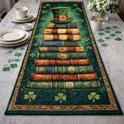 Shamrock Story Books Table Runner - Made to Order TABLE928