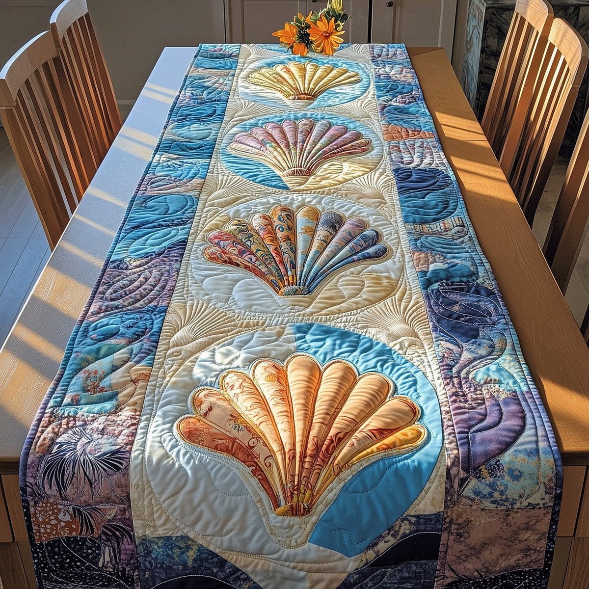 Shoreline Shells Table Runner - Made to Order TABLE928