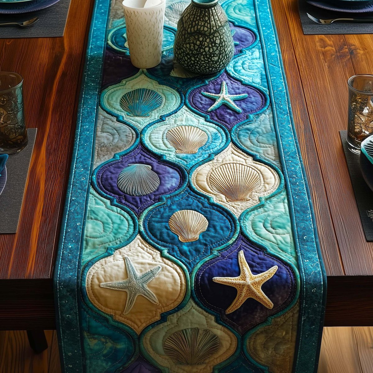 Shell Breeze Table Runner - Made to Order TABLE928