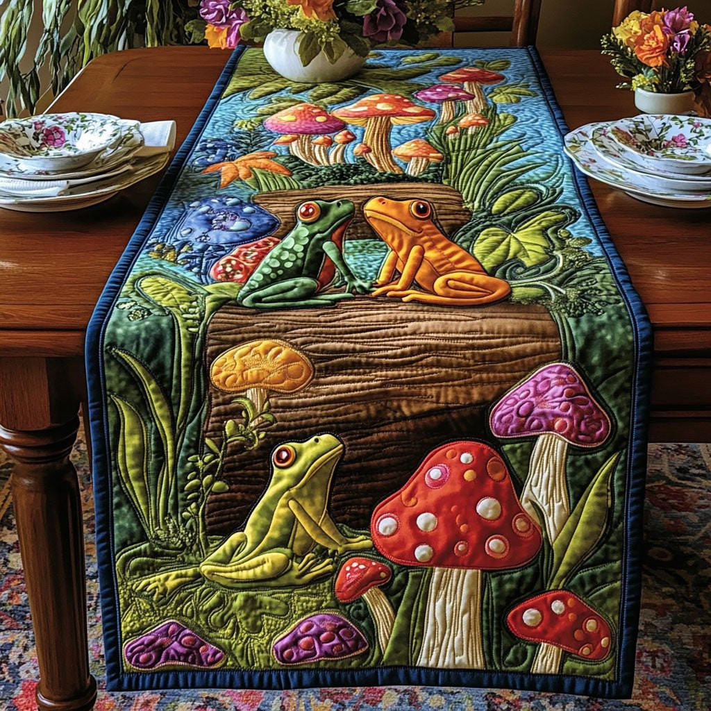 Shimmering Toadstools Table Runner - Made to Order TABLE928