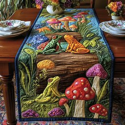 Shimmering Toadstools Table Runner - Made to Order TABLE928