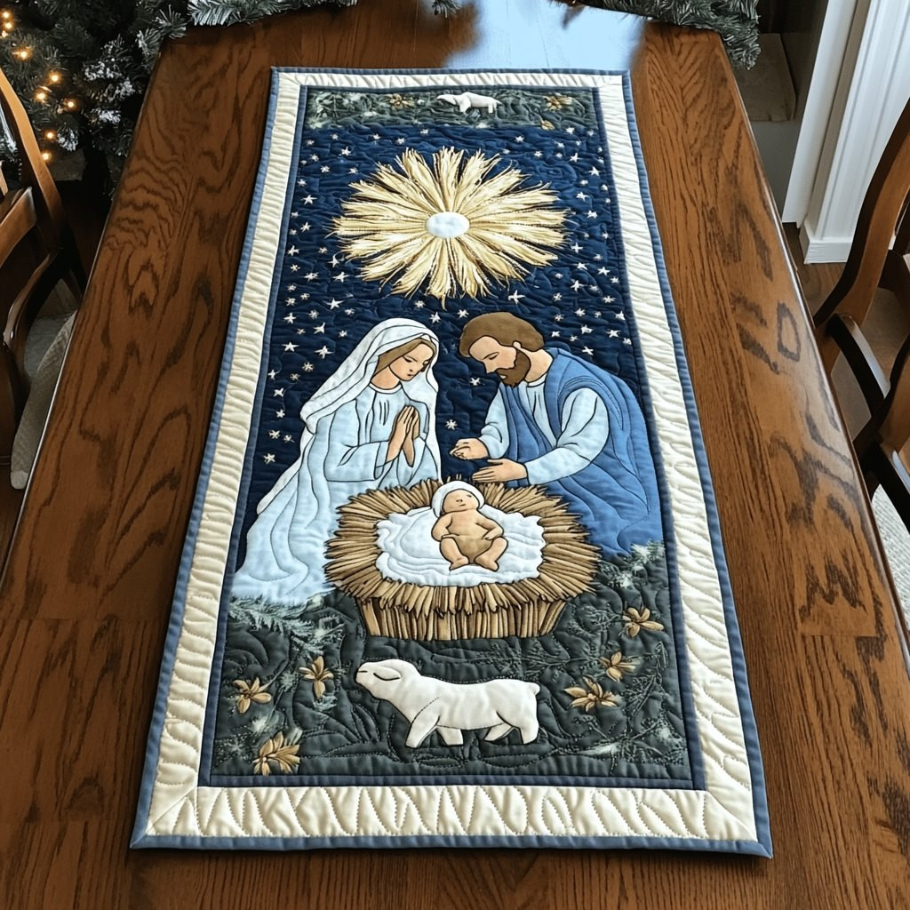 Silent Night Grace Table Runner - Made to Order TABLE928