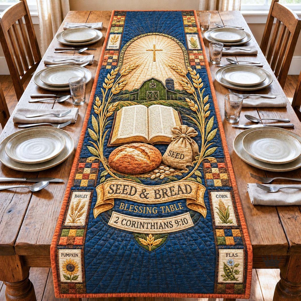 Seed Bread Table Runner - Made to Order TABLE928