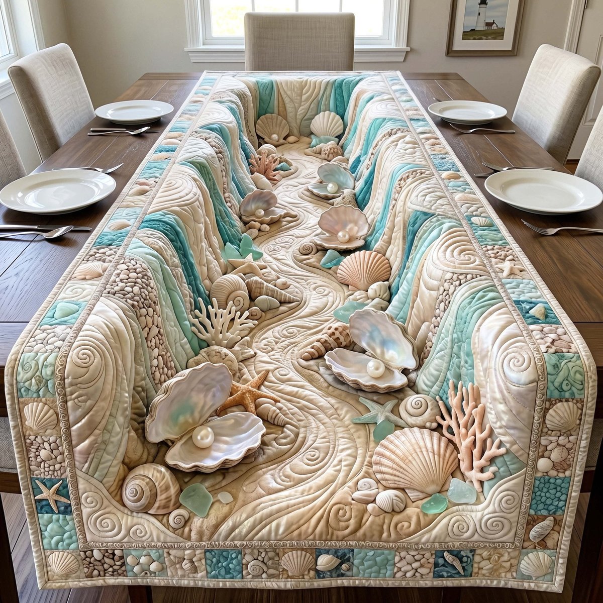 Seashell Cove Table Runner - Made to Order TABLE928