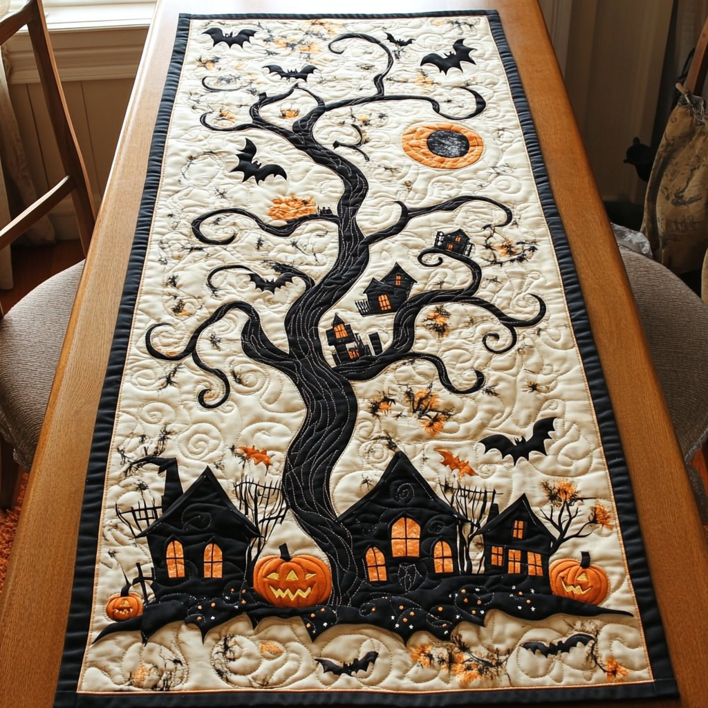 Shadowed Night Table Runner - Made to Order TABLE928