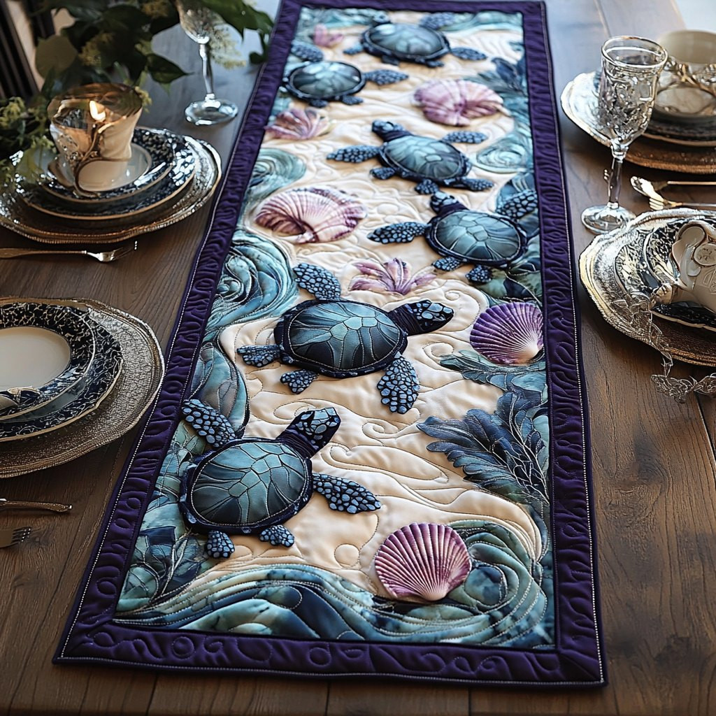 Serene Shells Table Runner - Made to Order TABLE928