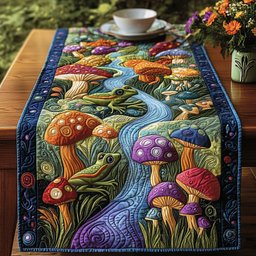 Secret Forest Frogs Table Runner - Made to Order TABLE928