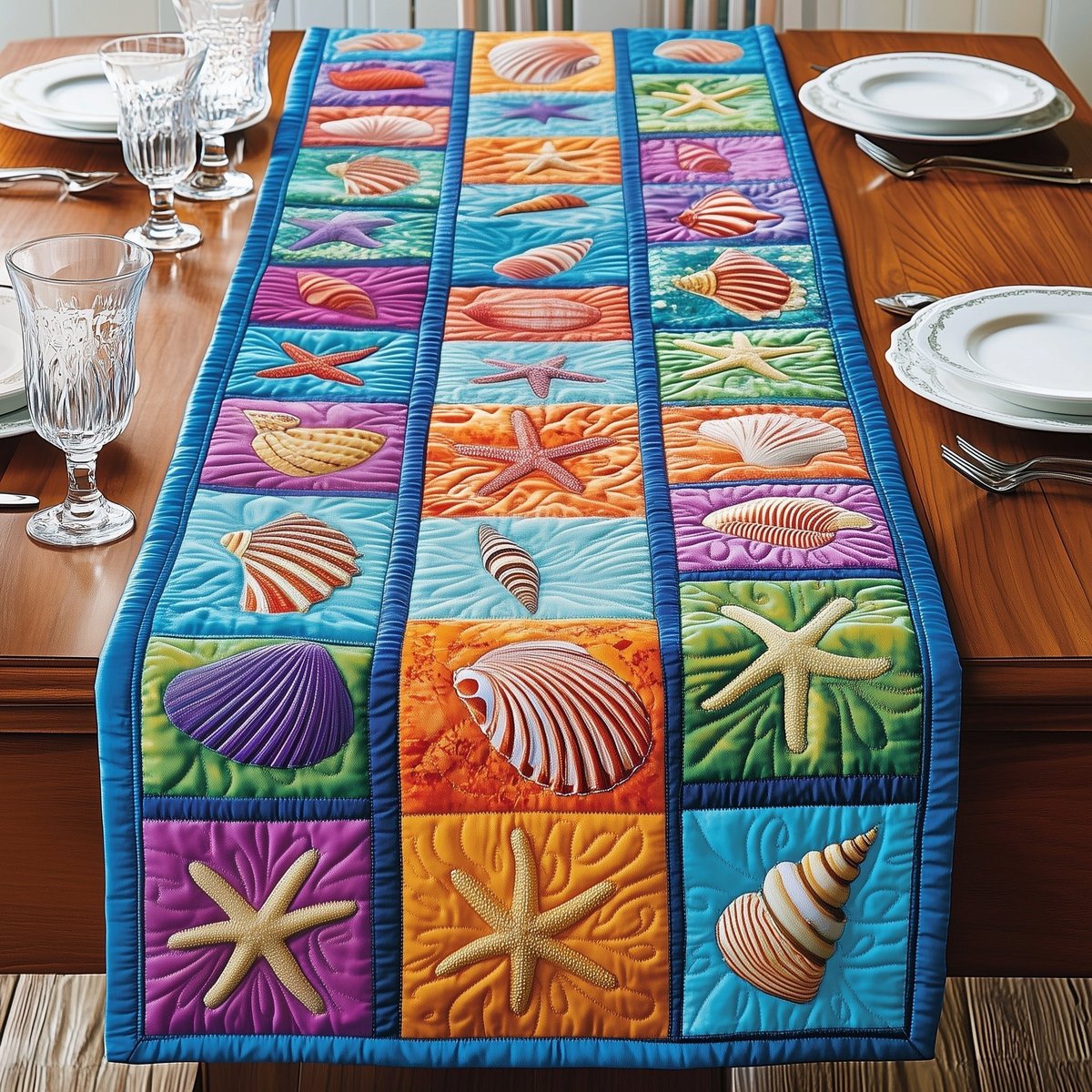 Seashells Table Runner - Made to Order TABLE928