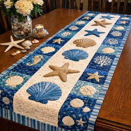 Seaside Star Patchwork Table Runner - Made to Order TABLE928