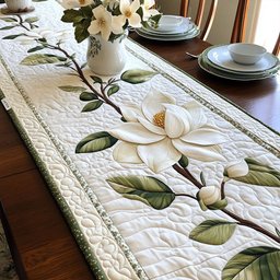 Rustic Magnolia Bloom Table Runner - Made to Order TABLE928