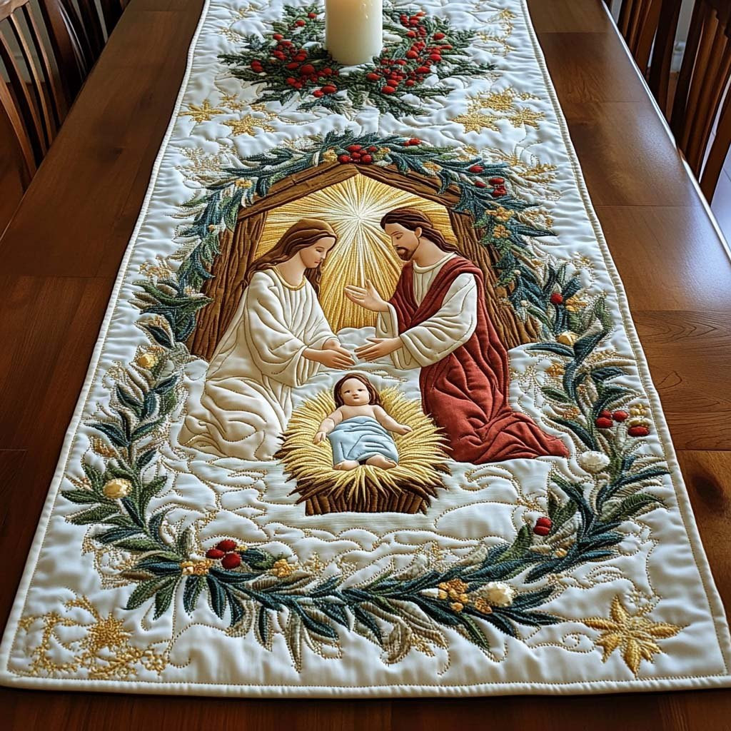 Sacred Birth Table Runner - Made to Order TABLE928