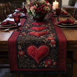 Ruby Heritage Table Runner - Made to Order TABLE928