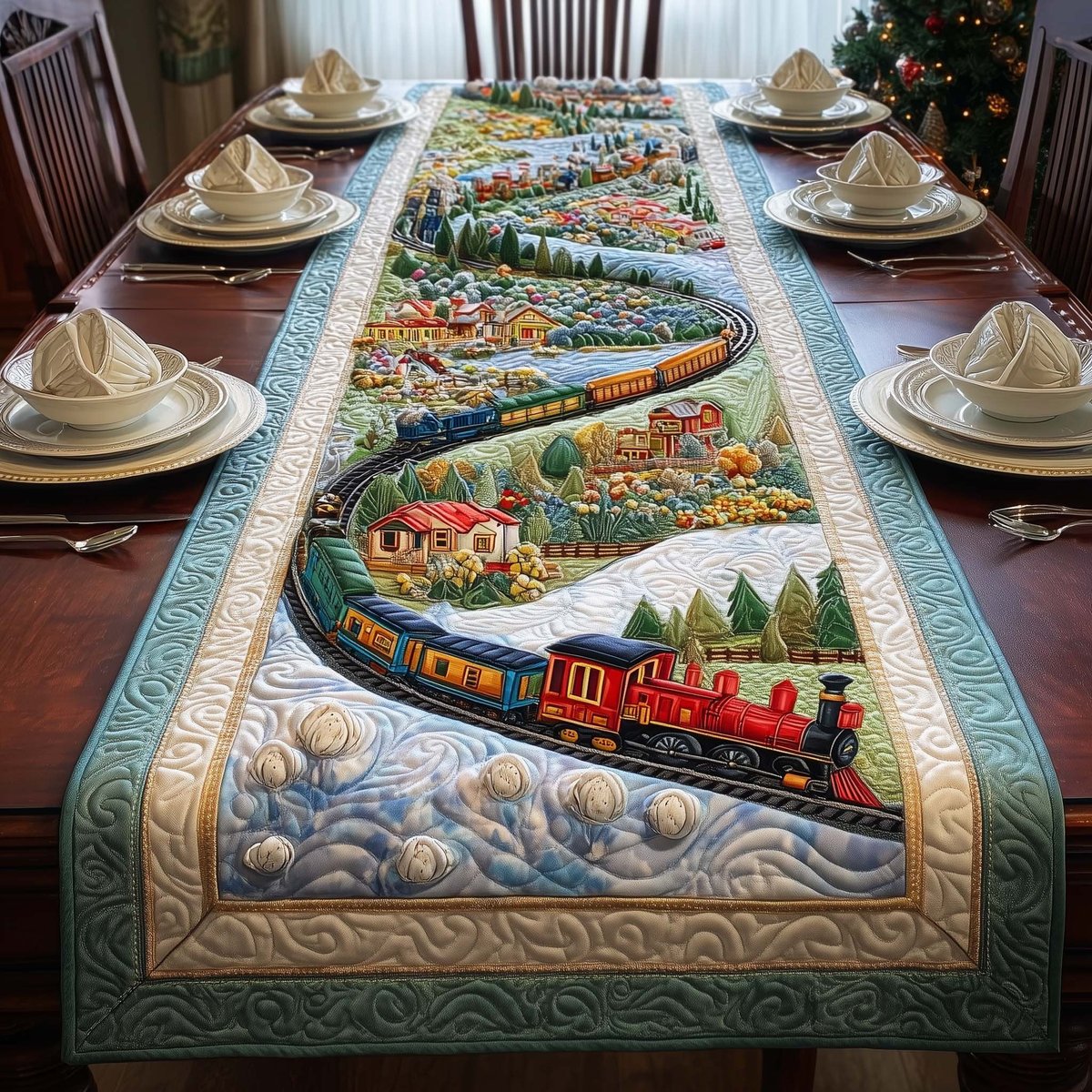 Scenic Train Table Runner - Made to Order TABLE928