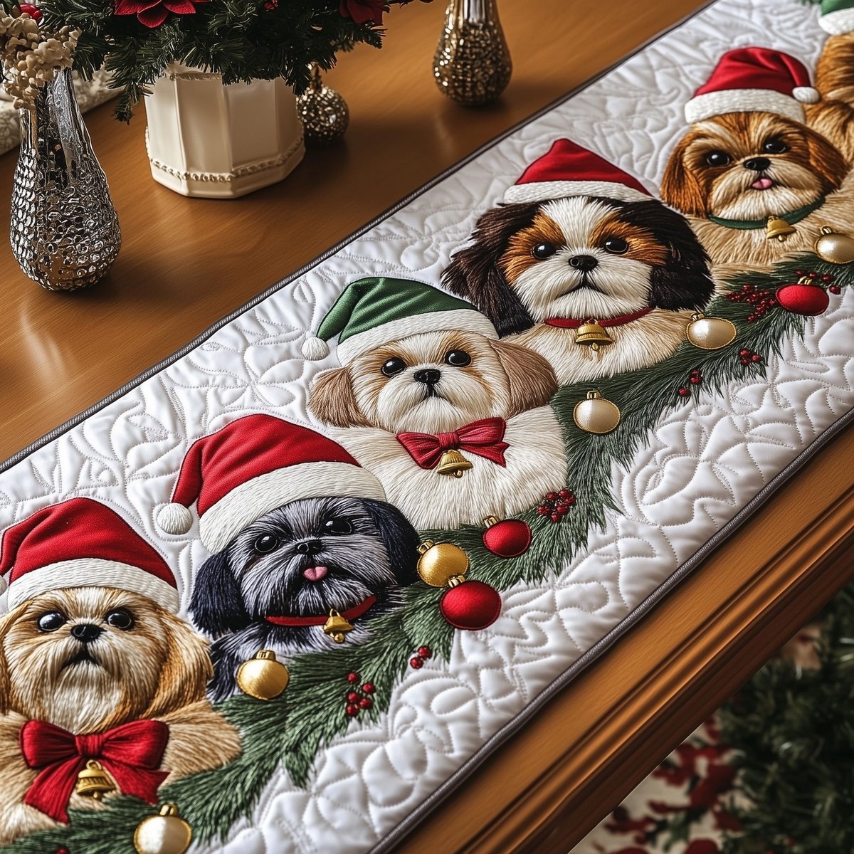 Jolly Shih Tzu Table Runner - Made to Order TABLE928