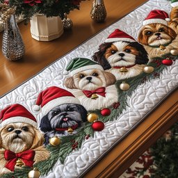 Jolly Shih Tzu Table Runner - Made to Order TABLE928