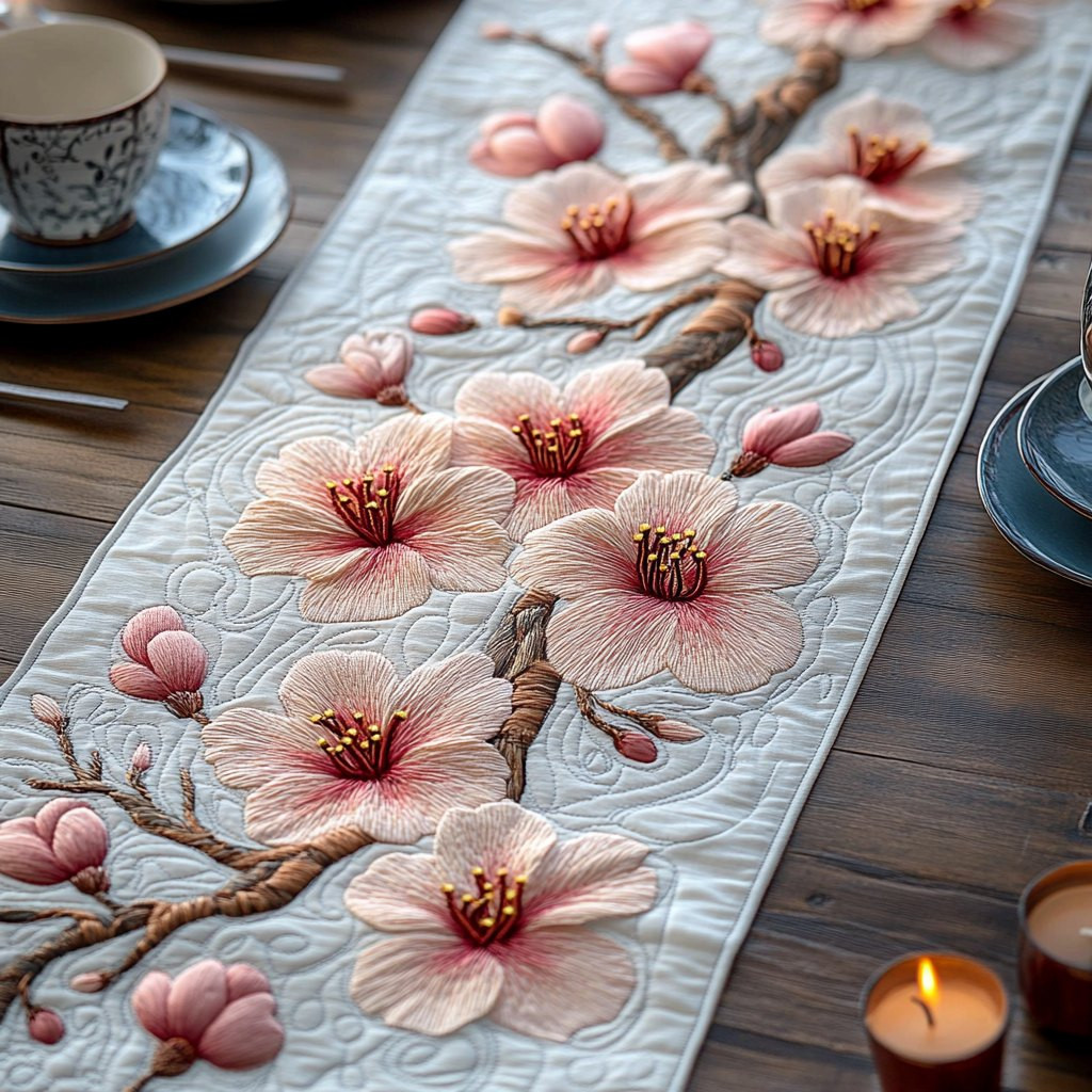 Sakura Garden Glow Table Runner - Made to Order TABLE928