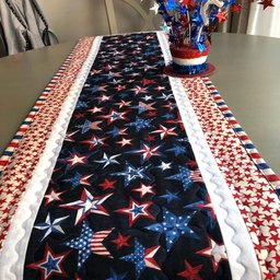 Scattered Stars on Navy Table Runner - Made to Order TABLE928