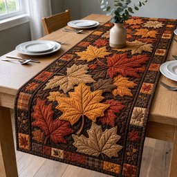 Rustic Fall Leaves Table Runner - Made to Order TABLE928