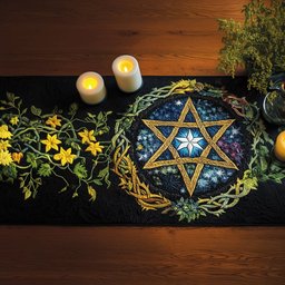 Sacred Spiral Cosmos Table Runner - Made to Order TABLE928