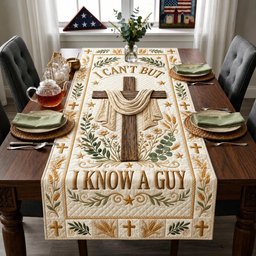 Sacred Cross Table Runner - Made to Order TABLE928