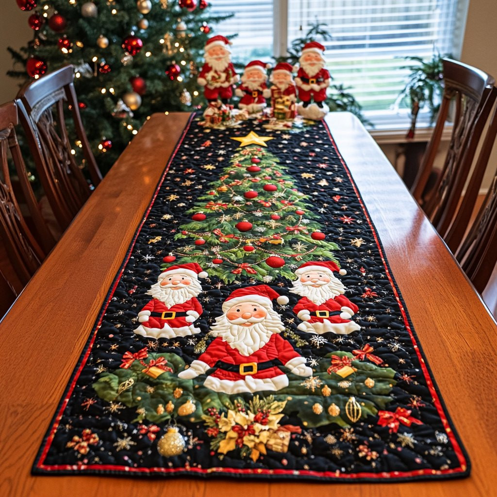 Jolly Santa Parade Table Runner - Made to Order TABLE928