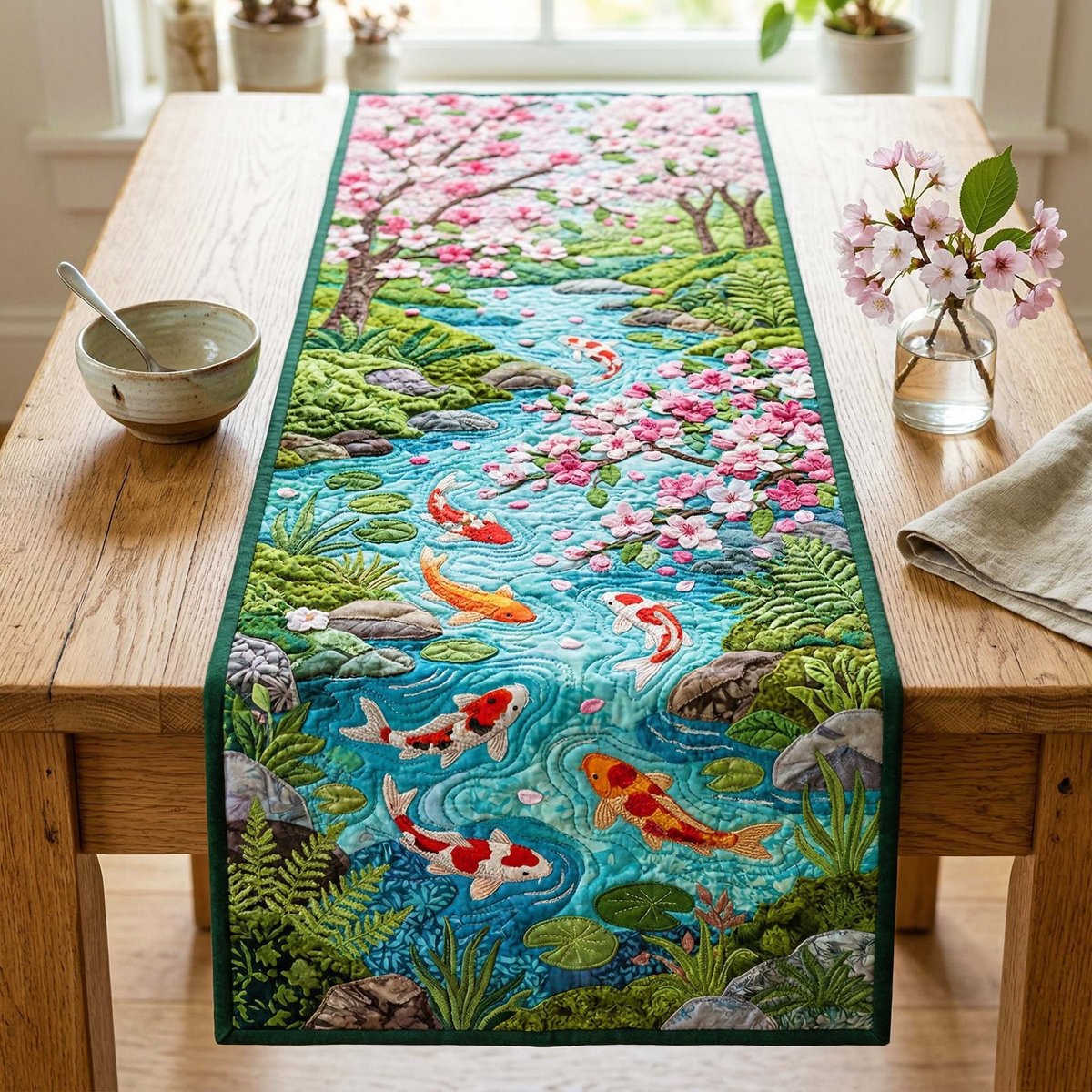Sakura Koi Table Runner - Made to Order TABLE928