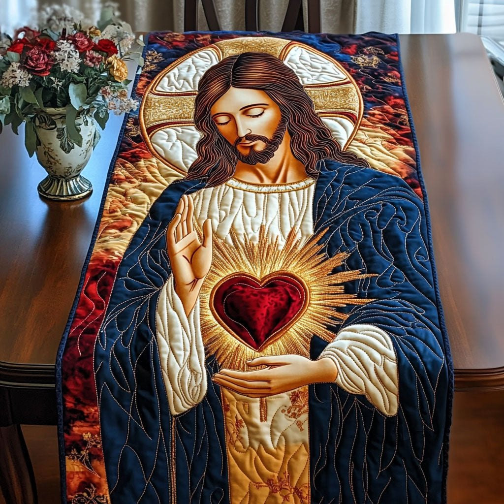 Sacred Heart Light Table Runner - Made to Order TABLE928