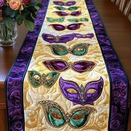 Royal Masks Pattern Table Runner - Made to Order TABLE928