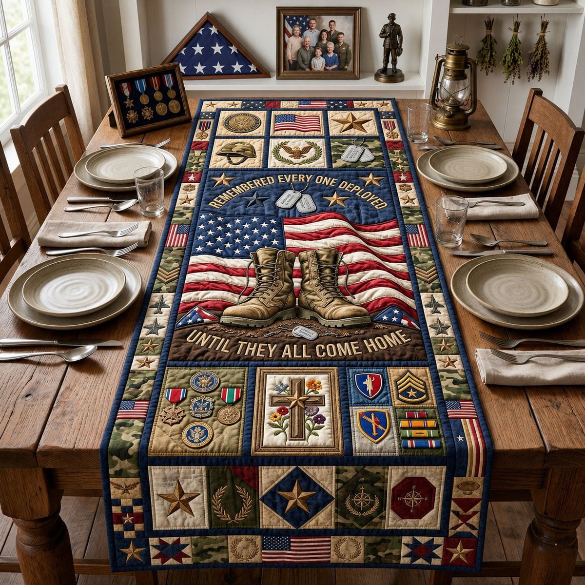 Remember Every One Developed Table Runner - Made to Order TABLE928
