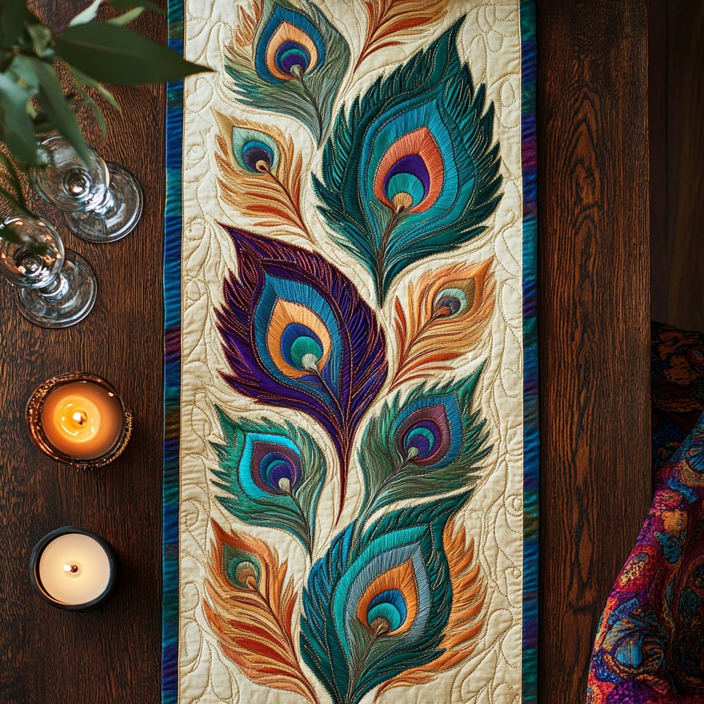 Regal Plumage Table Runner - Made to Order TABLE928