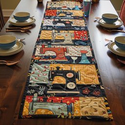 Retro Sewing Themed Table Runner - Made to Order TABLE928