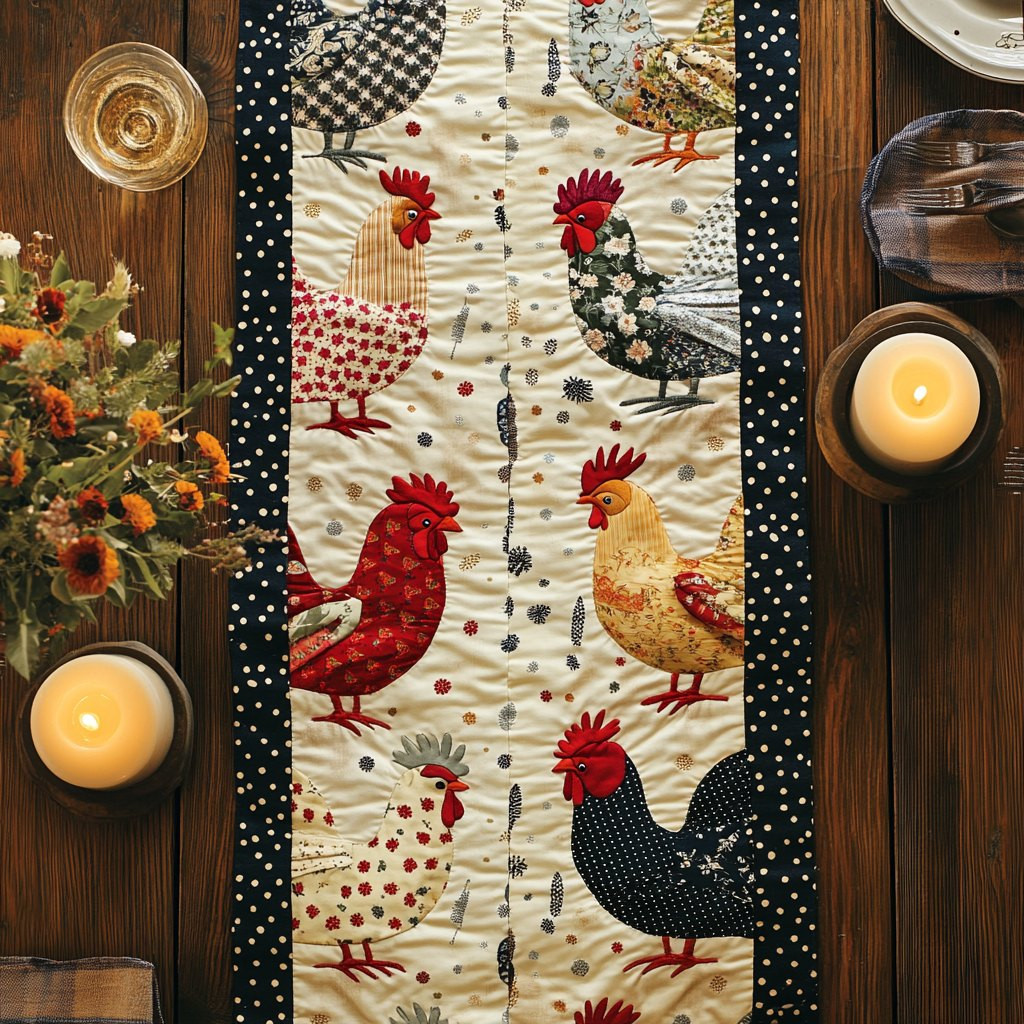 Rooster Row Table Runner - Made to Order TABLE928