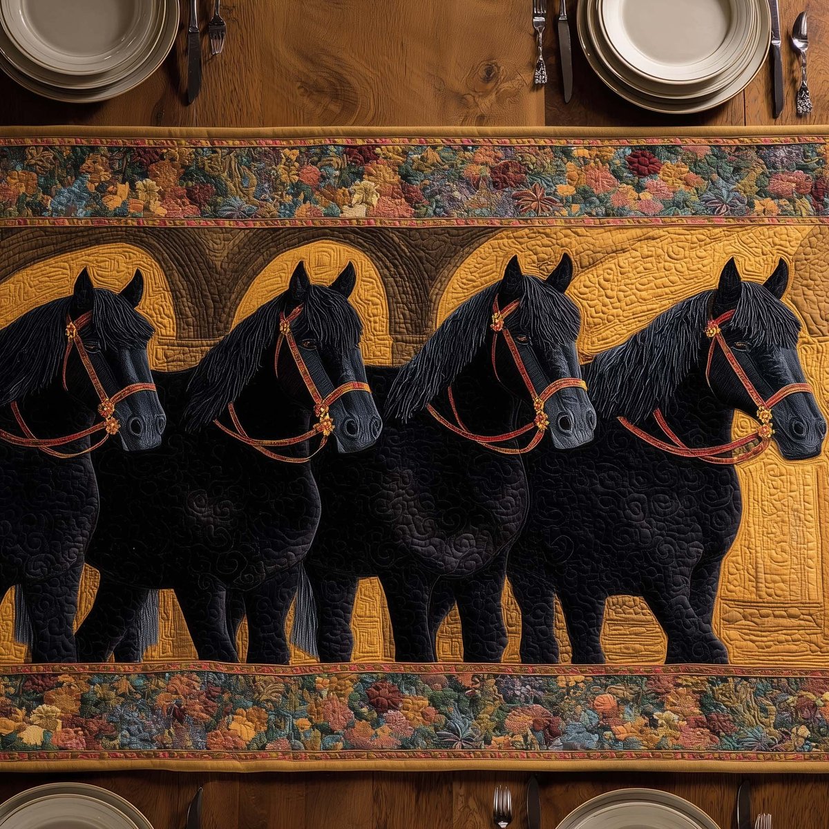 Regal Horses Table Runner - Made to Order TABLE928