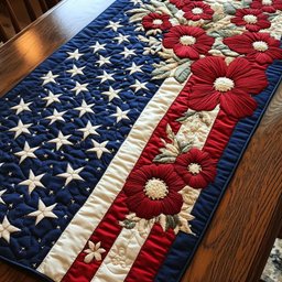 Red Poppies Table Runner - Made to Order TABLE928