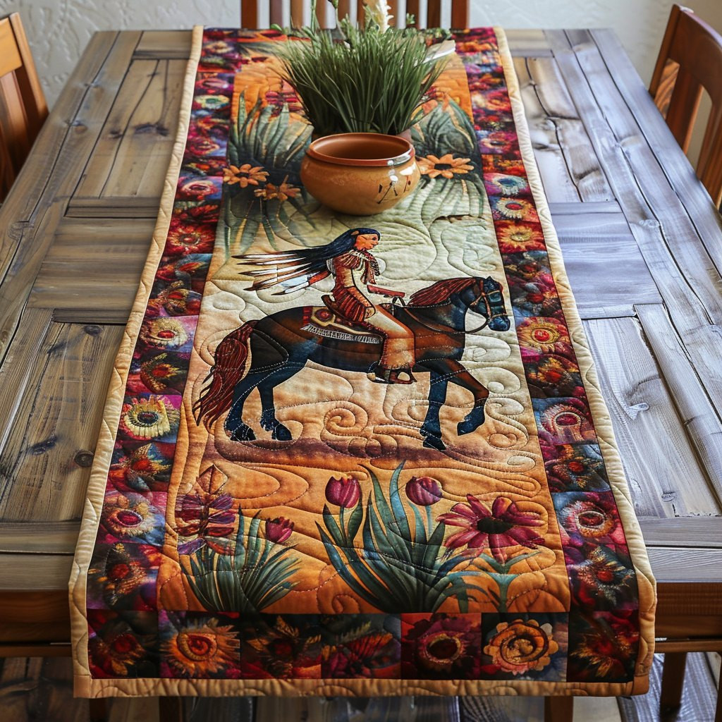Rider on Horseback in Desert Table Runner - Made to Order TABLE928