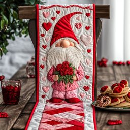 Romantic Gnome Table Runner - Made to Order TABLE928