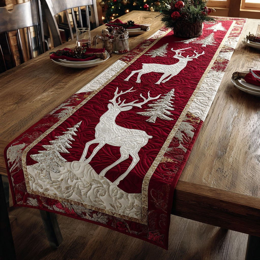 Ruby and Snow Table Runner - Made to Order TABLE928
