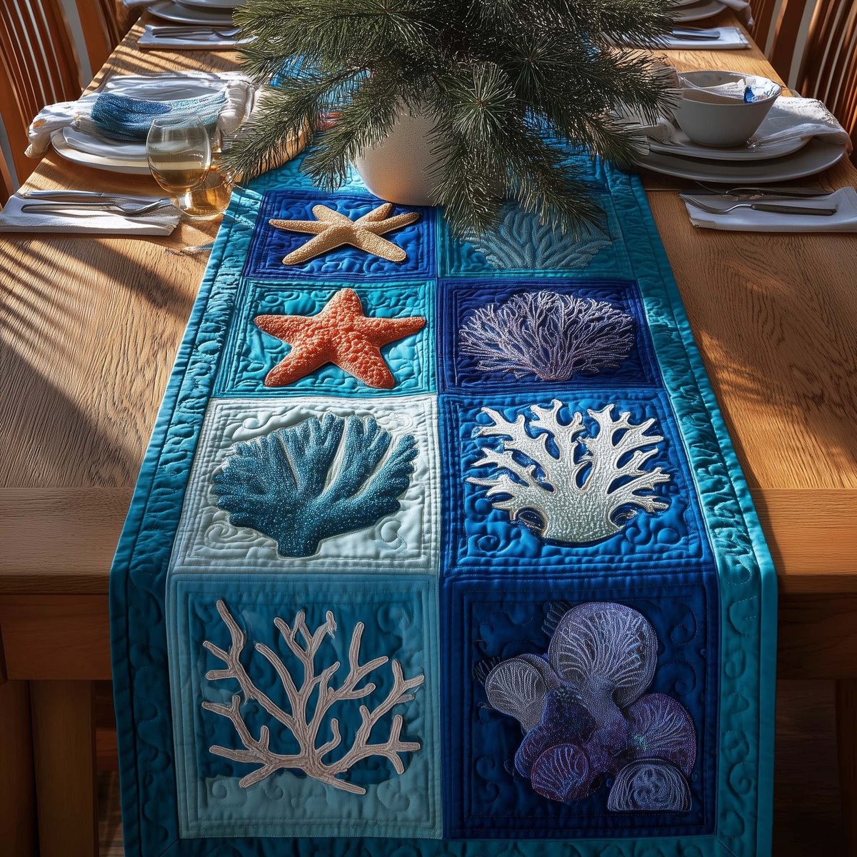 Reef Elegance Table Runner - Made to Order TABLE928