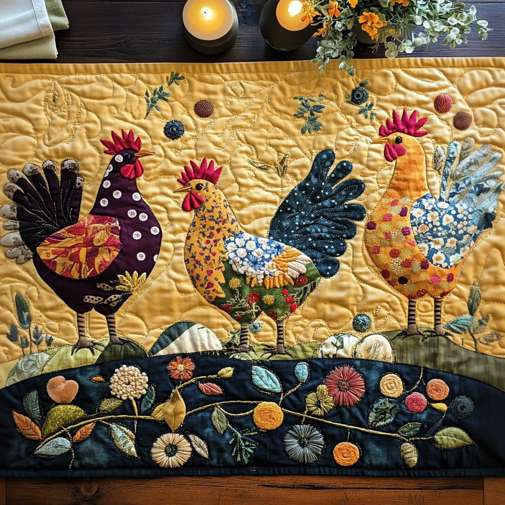 Rooster Charm Table Runner - Made to Order TABLE928